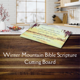 Winter Mountain Bibel Bibel Bibel Cutting Board Schneidebrett