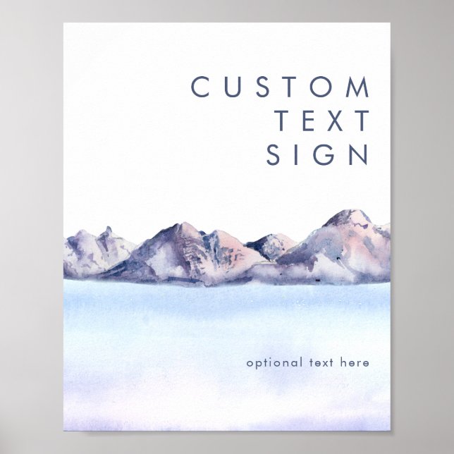 Winter Mountain Cards und Geschenke Custom Poster (Vorne)