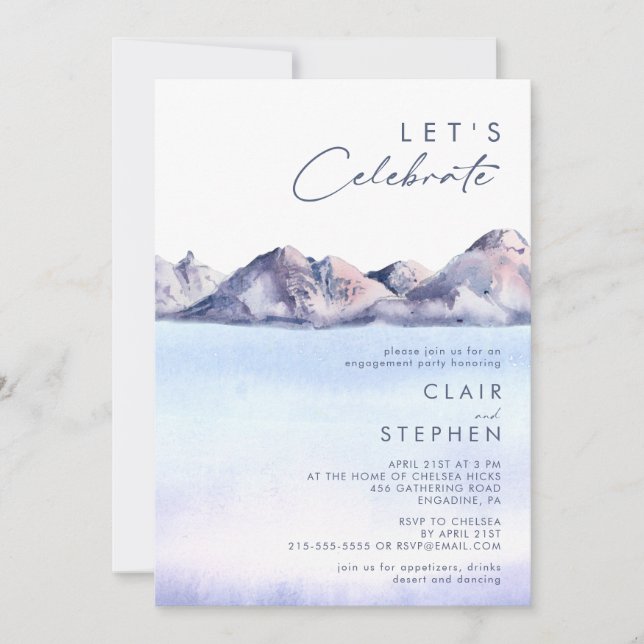 Winter Mountain: Feiern wir Einladung (Vorderseite)