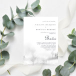 Winter Mountain Forest Boda Hochzeit Einladung<br><div class="desc">Dieser Winterwald bietet eine Hochzeitseinladung für eine Hochzeit in Urlaubsort. Das Design besticht durch einen handbemalten Wald auf Hügeln und Bergen in einer idyllischen Winterlandschaft.</div>