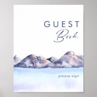 Winter Mountain Guest Book Sign
