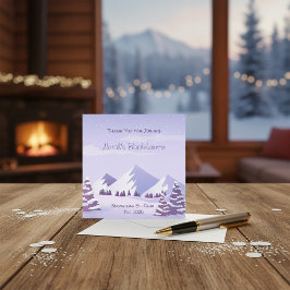 Winter Mountain Junggesellinnenabschied personalis Dankeskarte
