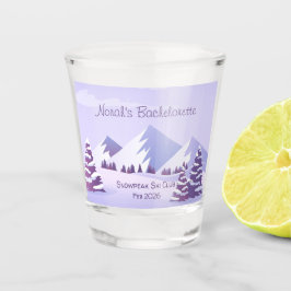 Winter Mountain Junggesellinnenabschied Personalis Schnapsglas