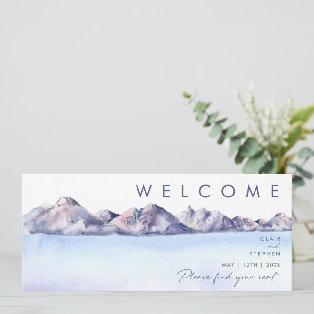 Winter Mountain Seating Chart Header (Stehend Vorderseite)