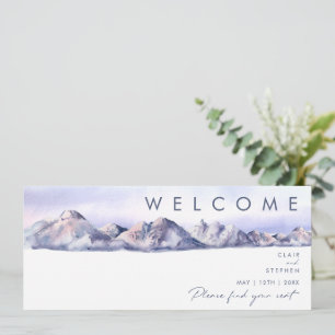 Winter Mountain Sunset Seating Chart Header