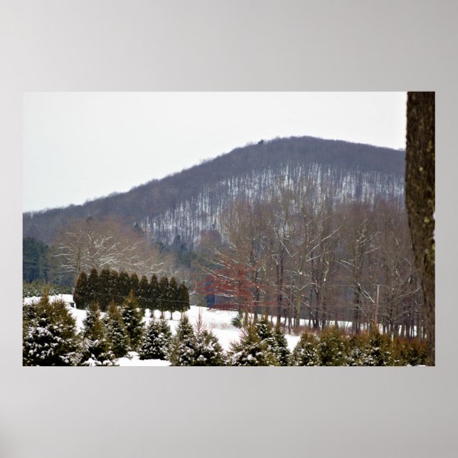 Winter Mountain View Poster (Vorne)