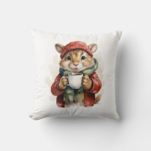 Winter Mouse Throw Kissen