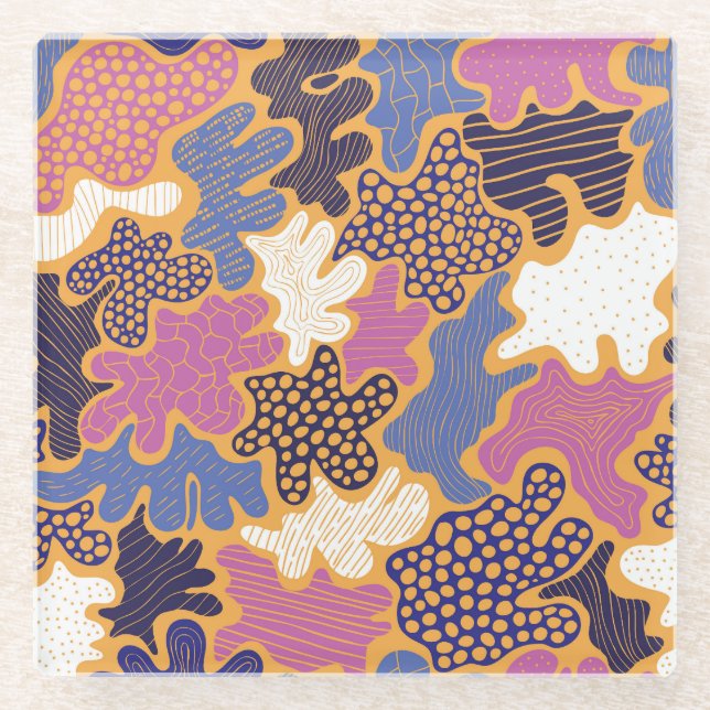 Winter Mulled Wine: Mixed Media Glasuntersetzer (Vorderseite)