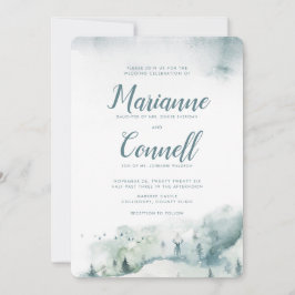 Winter Mystère III Informelle Script-Hochzeit Einladung