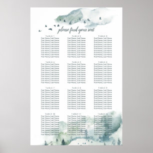 Winter Mystère Wedding Chart Poster
