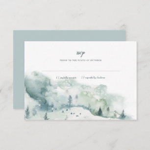 Winter Mystère Wedding RSVP Response Einladung