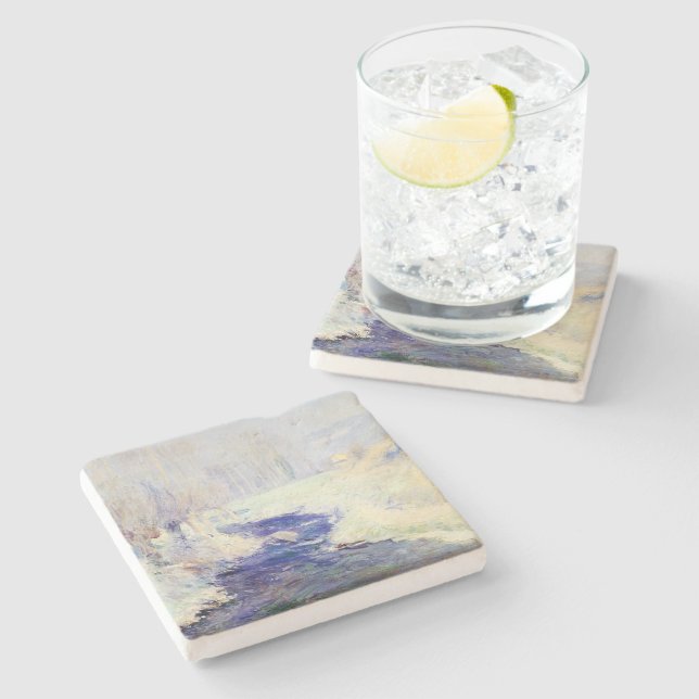 Winter (nach Typ Rose) Steinuntersetzer (Seitenansicht)