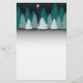 Winter-Nacht mit Stern von Bethlehem Briefpapier