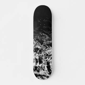 Winter Nacht schwarze weiße geometrische Gradiente Skateboard