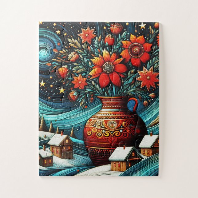 Winter-Nacht-Traum Puzzle (Vertikal)