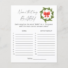 Winter Name dieses Liedes Baby Dusche Spiel