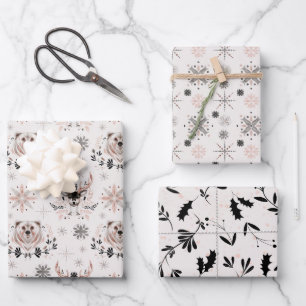 Winter Nature Wildlife Nordic Christmas Geschenkpapier Set