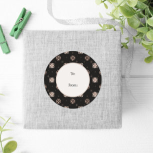 Winter Nature Wildlife Nordic Christmas Runder Aufkleber