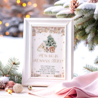 Winter Niedlicher Bär Wie groß ist Mama's Bauch