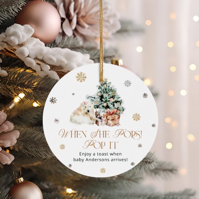 Winter Niedlicher Bären Pop, wenn sie Pop Baby Dus Geschenkanhänger (Von Creator hochgeladen)