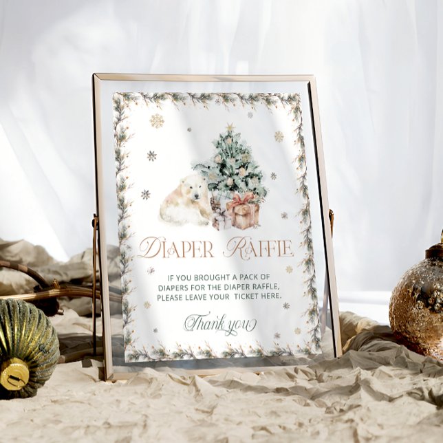 Winter Niedlicher Eisbärentaucher Poster (Von Creator hochgeladen)