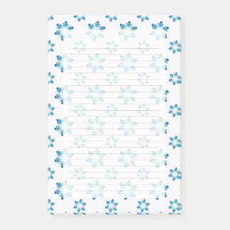 Winter Notepads with Snowflakes Post-it Klebezettel