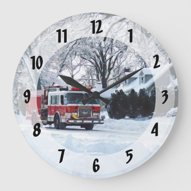 Winter-Notfall Große Wanduhr (Vorderseite)