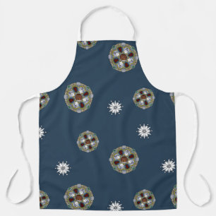 Winter Nouveau All-over Print Schürze