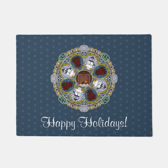 Winter Nouveau Doormat Fußmatte (Vorderseite)