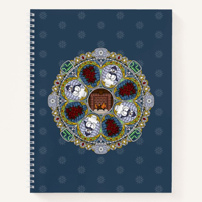 Winter Nouveau Spiral Notebook Notizbuch (Vorderseite)