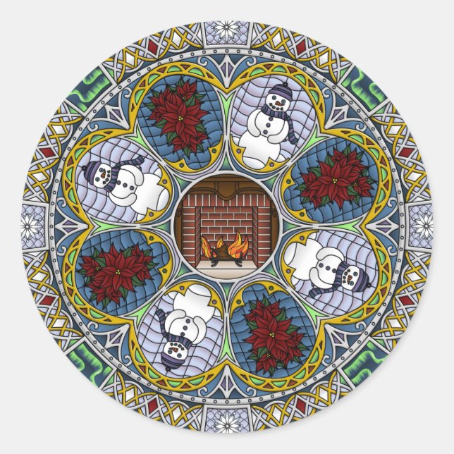 Winter Nouveau Sticker (Vorderseite)