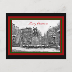 Winter NYC Union Square B & W Frohe Weihnachten