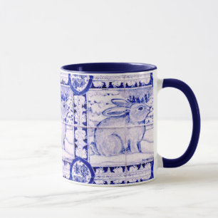 Winter- oder Weihnachtsfest in Blau und Weiß-Kani Tasse