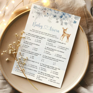 Winter-oh-Hirsch-blaues Silberbaby-Trivialspiel