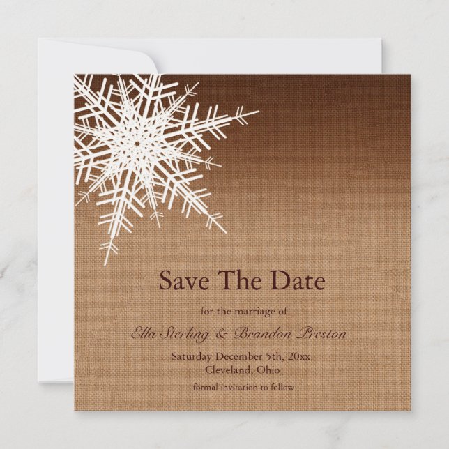 Winter Ombre Save the Date (Vorderseite)