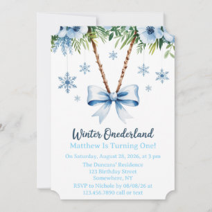 Winter Onderland Boys 1. Geburtstagsfeier Einladung
