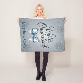 Winter Onderland Boys 1. Geburtstagsparty-Geschenk Fleecedecke