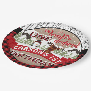 Winter Onderland Geburtstagsparty Paper Plate Pappteller