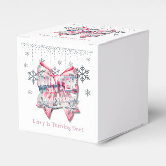 Winter Onderland Girl 1. Geburtstagsfeier Geschenkschachtel