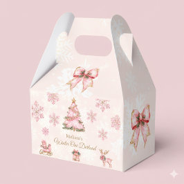 Winter Onderland Girl 1st Birthday Pink Snowflake Geschenkschachtel