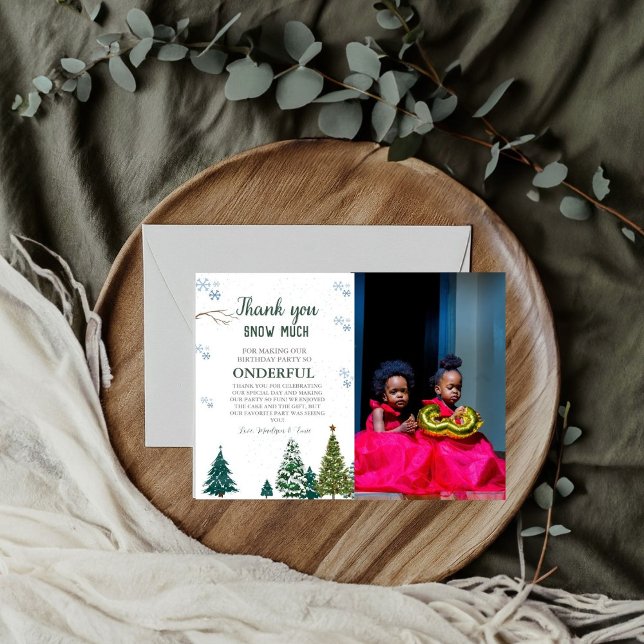 Winter onderland Snowflake Danke Geburtstagskarte Einladung (Von Creator hochgeladen)