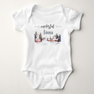 Winter Onederland 1. Geburtstag Baby Strampler