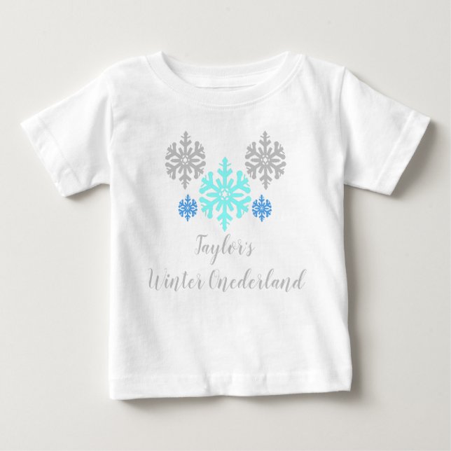 Winter Onederland 1. Geburtstag Baby T - Shirt (Vorderseite)
