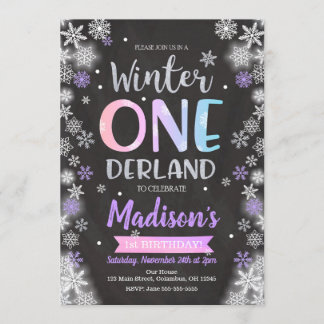 Winter ONEderland 1. Geburtstag Einladung