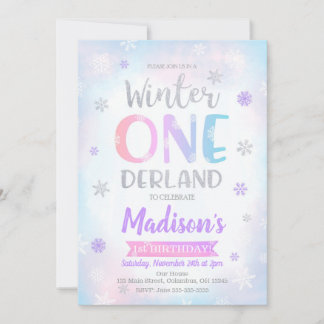 Winter ONEderland 1. Geburtstag Einladung