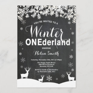 Winter Onederland 1. Geburtstag Einladung
