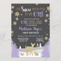 Winter Onederland 1. Geburtstag Einladung