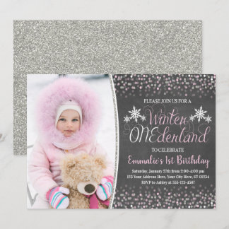 Winter ONEderland 1. Geburtstag Einladung