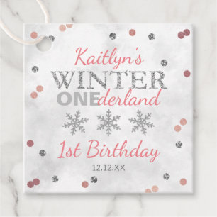 Winter ONEderland 1. Geburtstag Geschenkanhänger