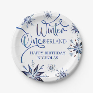 Winter Onederland 1. Geburtstag Pappteller